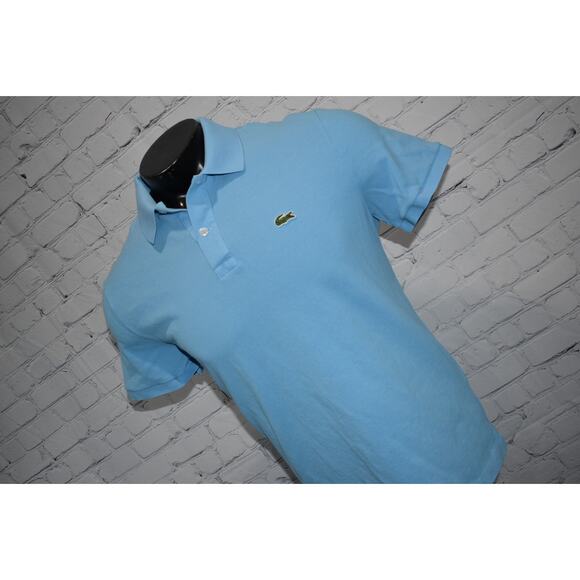 Lacoste Golf Polo Shirt Mens Size US 2XL FR 7 SLIM Fitting Cotton Blue - Picture 3 of 5